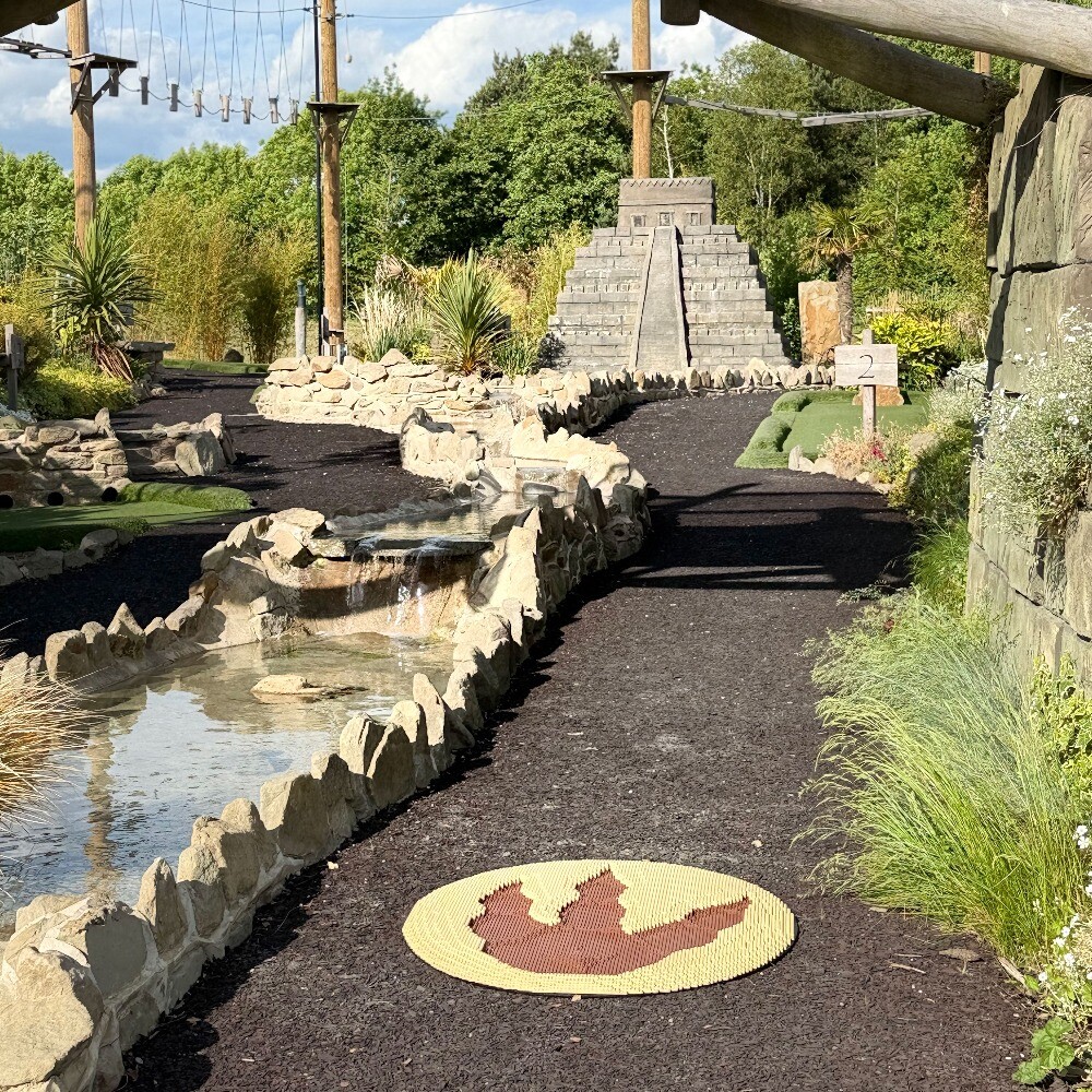 Dinosaur Brick Trail Extended at The Valley Evesham | Aztec Adventure The Lost Valley