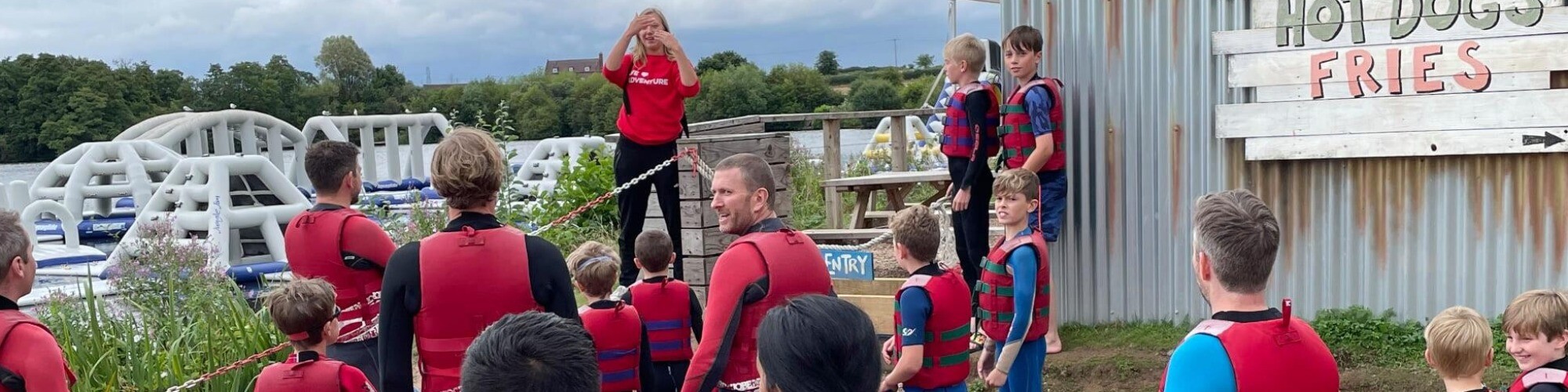 Childen and adults on an activity at Upton Warren