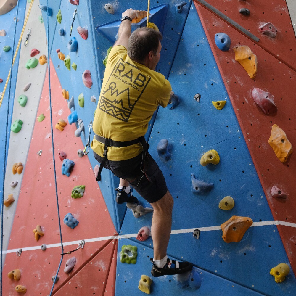 Man climbing at Aztec Adventure Evesham