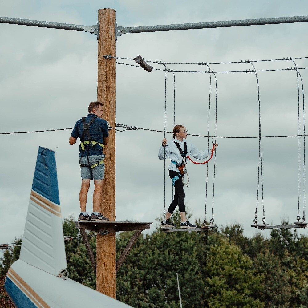 The High Ropes Aerial Adventure Course at Aztec Adventure The Lost Valley