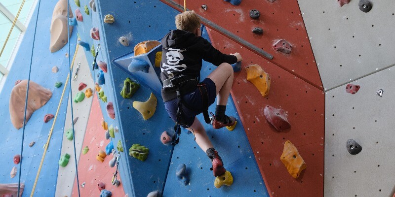 Climbing at Evesham Leisure Centre